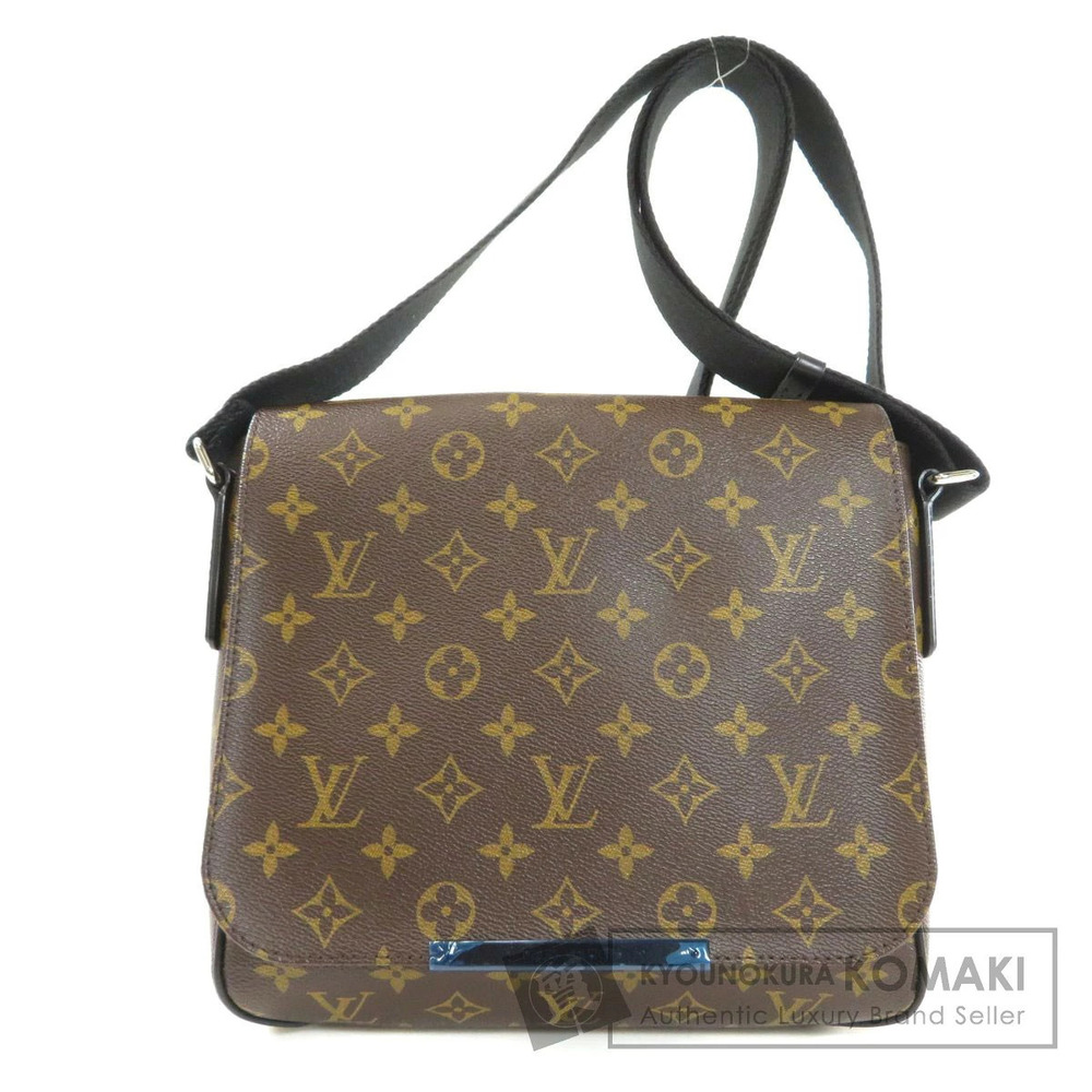 Louis Vuitton District Monogram Shoulder Bag Canvas Leather Macassar Brown